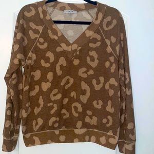 Banded Leopard Sweatshirt SMALL